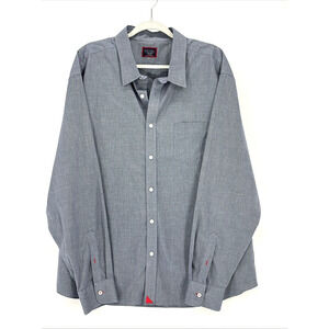 Untuckit Shirt Mens XXXL Blue Pio Cesare WF Plaid Button Down Shirt